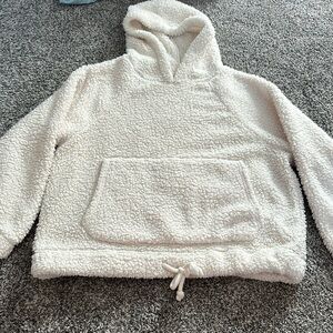 American Eagle crop Sherpa hoodie